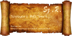 Szotyori Róbert névjegykártya