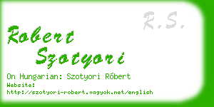 robert szotyori business card